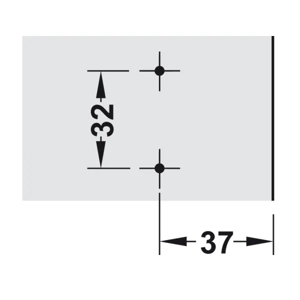 Mounting plate Metalla 310, Clip, H4mm, with eccentric, black