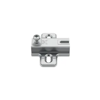 Cruciform plate Metalla 50 Slide-on, H0mm, for screw fixing with chipboard screws, nickel