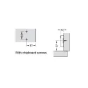 Cruciform plate Metalla 50 Slide-on, H0mm, for screw fixing with chipboard screws, nickel