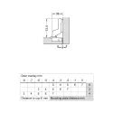Concealed Cup Hinge Metalla 110 Clip 105° inset