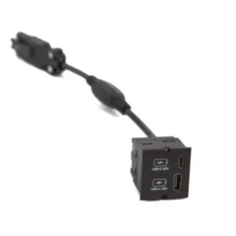 Cover for CM Custom Module with USB-A&C chargers, black, L200mm cable with GST18 plug