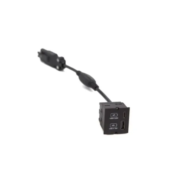 Cover for CM Custom Module with USB-A&C chargers, black, L200mm cable with GST18 plug
