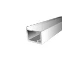 Frame profile 2091, for gluing, L3000mm, aluminium, brown metal grey