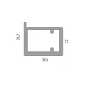 Profilis aliuminio 2091 L3000 t.met.ruda