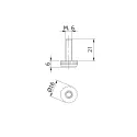 Atrama reguliuojama M6x21mm, Ø16mm, H27mm, pilka