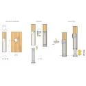 Stabilizer leg SIDEBOARD1, for sideboards 16-19mm, C120mm, with height adjustment