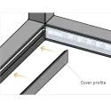 Diffuser for LED CUBE profile L3000mm black
