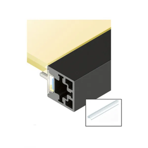 Šviesos filtras LED stiklo lentynai CUBE profiliui L3000mm, skaidri