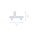 Diffuser LED for glass shelves for CUBE profile L3000mm transparent