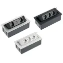 RB SOFT 2xschuko+USB-A+USB-C įkroviklis juoda laid.L1500