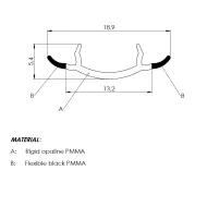 Filtras LED vertikaliam profiliui L2800