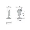 Adjustable support for STILI PHOS vertical profile, black
