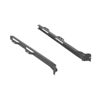 Roller slides Norscan, for 18mm thickness, L500mm, R+L, dark grey