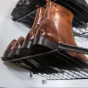 Shoe shelf Norscan, W600mm, Ø500mm, dark grey