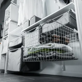Wire basket Norscan, W400mm, H330mm, Ø500mm, dark grey