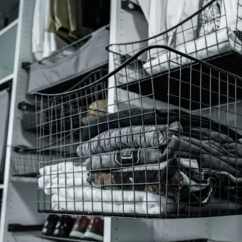 Wire basket Norscan, W600mm, H330mm, Ø500mm, dark grey