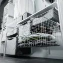 Wire basket Norscan, W600mm, H330mm, Ø500mm, dark grey