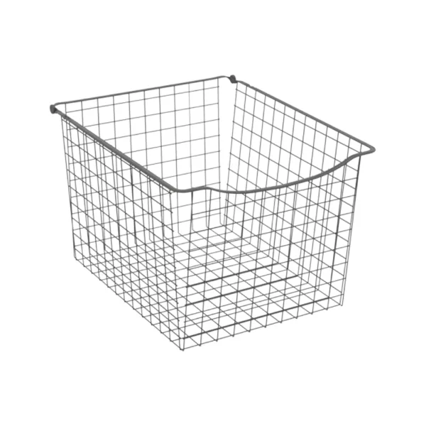 Wire basket Norscan, W600mm, H330mm, Ø500mm, dark grey