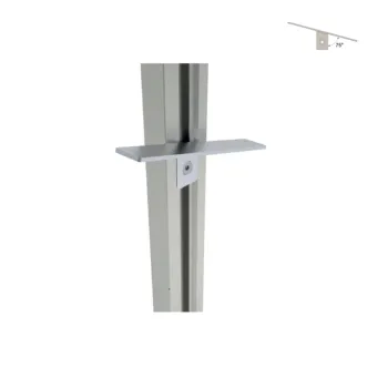 Fixing element for wooden shelf 75° L160mm black 2 pcs STILI PHOS