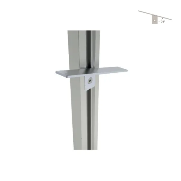 Fixing element for wooden shelf 75° L160mm black 2 pcs STILI PHOS