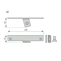 Laikikliai lentynai medinei 75° L160mm, juoda (2 vnt.) STILI PHOS