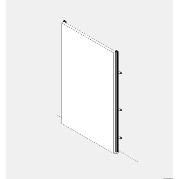 Vertical rack profile with 4mm gap WALK-IN