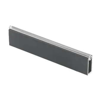 Tube rectangular with gasket 30x8mm L2000mm gray