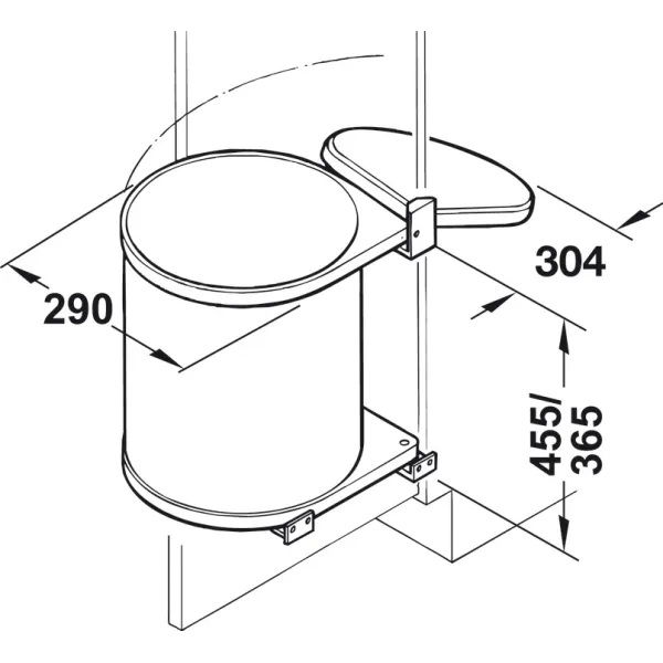 Single waste bin, 15 litres, Hailo Mono