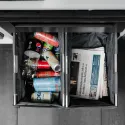 Collector with frame Handy, 440x270mm, H220mm, silver/dark grey