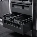 Collector with frame Handy, 440x270mm, H220mm, silver/dark grey