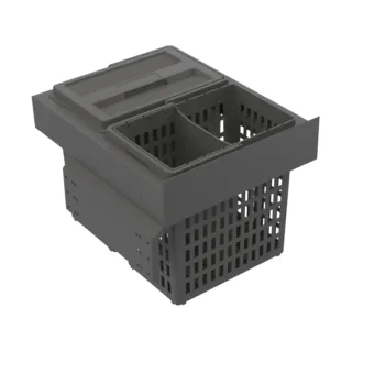 Pull out waste bin Select Side Eco, W400mm, dark grey