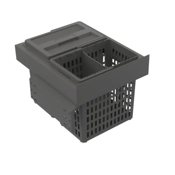 Pull out waste bin Select Side Eco, W400mm, dark grey