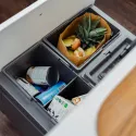 Waste bin Cube Basic Eco, W600mm, H305mm,  dark grey