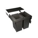 Šiukšliadėžė ištraukiama 580EVO Compact Line, P600mm, G451mm, H485mm, 2x29l, antracitas