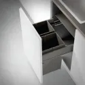 Šiukšliadėžė ištraukiama 580EVO Compact Line, P600mm, G451mm, H485mm, 2x29l, antracitas