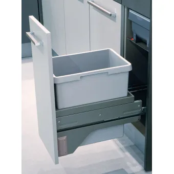 Šiukšliadėžė pilno ištraukimo H420mm, P430mm, 30l pilka