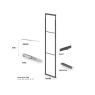 Rėmas ūkinės spintos 859A 150 H1885-2285 antracitas Inoxa