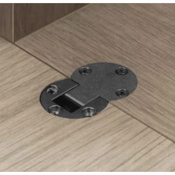 Flap hinge 90° Plano-Medial, zinc alloy, burnished