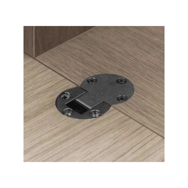 Flap hinge 90° Plano-Medial, zinc alloy, burnished