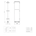 Ūkinės spintos rėmas 859 Hyper, ištraukiamas, MP200mm, H1885-2285mm, antracitas