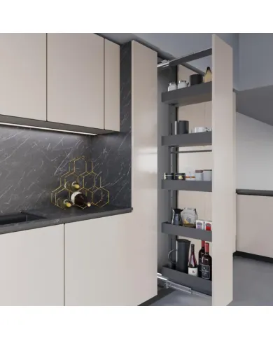 Pull out larder unit frame 859 Hyper, W200mm, H1885-2285mm, anthracite