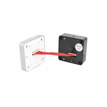 Invis. Mifare1 Lock "Mini" W/Card Reader & Code Panel, ABS, Black, 61x61x22mm SISO DK logo No Accessories, No Striker or Batteries
