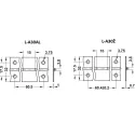 Piano hinge, for screw fixing, brass