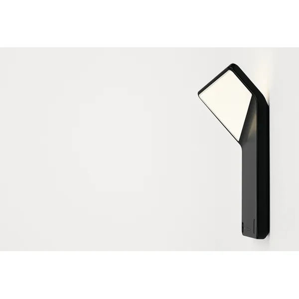 Wall luminaire WINGLET CL, set of 3 pcs, black, 2700K with charging station