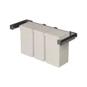Pull-out laundry basket set Conero 72 H, W960-1020mm, 2 laundry bags narrow, 1 laundry bag wide