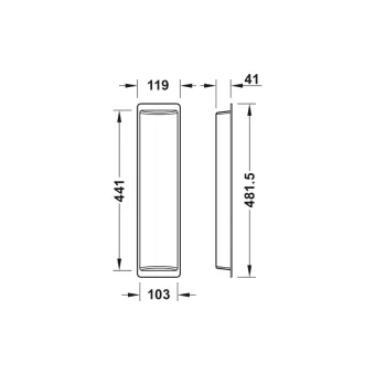 Dėklas veltinis 592x22x21mm, pilka