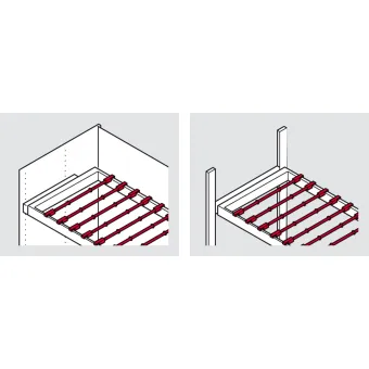 Trouser rack, for hooking into Dresscode pull out frame, L498mm, white