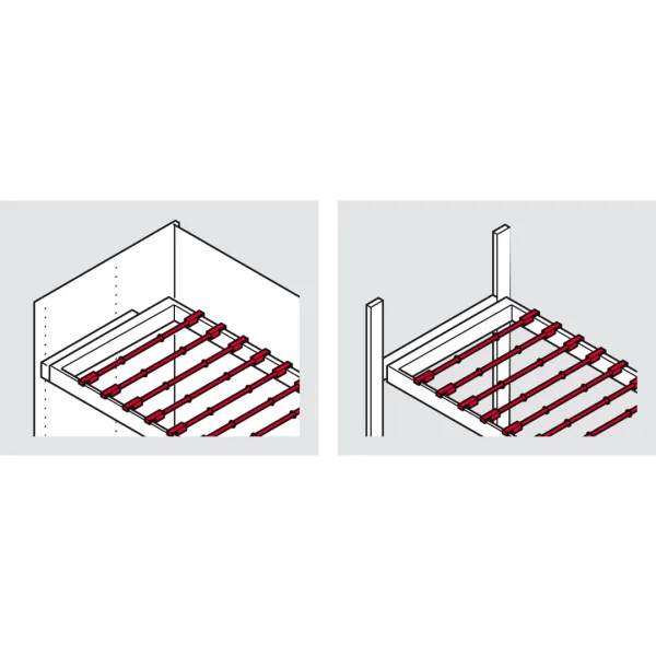 Trouser rack, for hooking into Dresscode pull out frame, L498mm, white