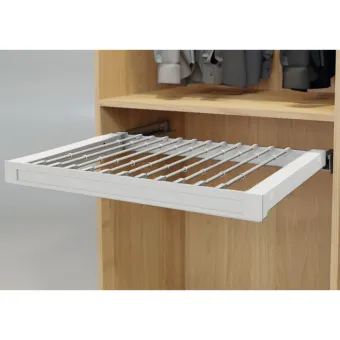 Trouser rack, for hooking into Dresscode pull out frame, L498mm, white