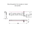Cable managment arm Wing, for drawer rear panels and movable furniture parts, black